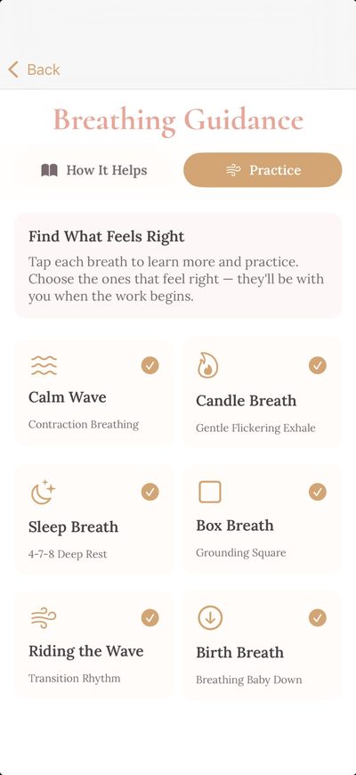Six breathing techniques